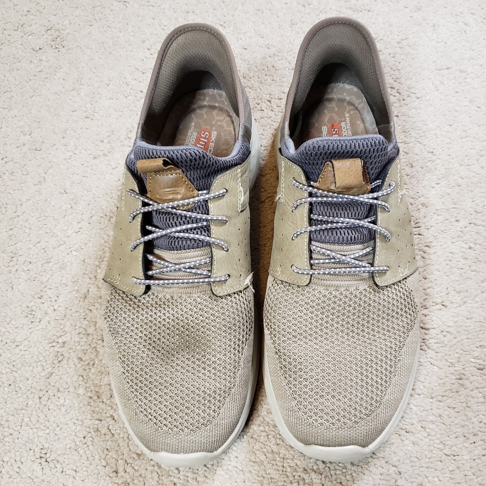 Skechers Hands Free Slip-ins Slade Ocon Mens Size 12 Shoes 210811 Taupe - Picture 3 of 9